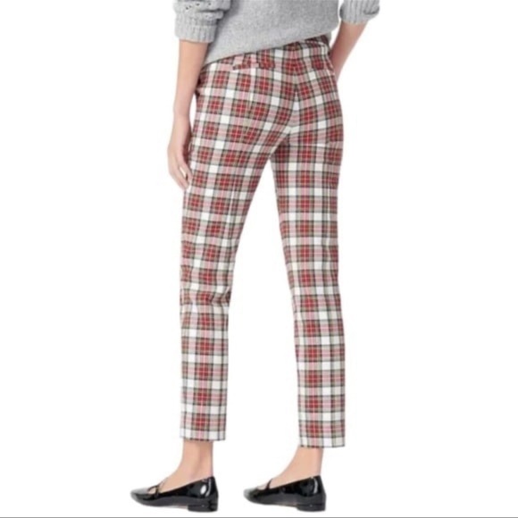 J. Crew Cameron Tartan Plaid Mid-Rise Slim Crop Trouser Ankle Pant Preppy NWT 2 - Picture 3 of 7